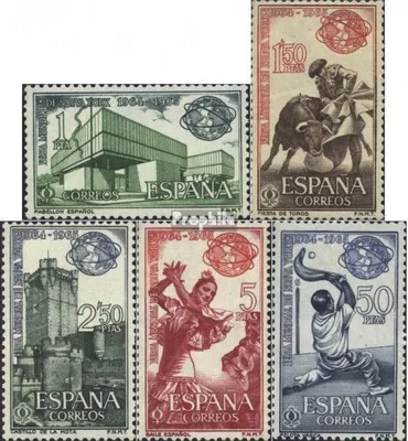 Produktbild von Briefmarken Spanien 1964 Mi 1471-1475 (kompl.Ausg.) postfrisch Weltausstellung