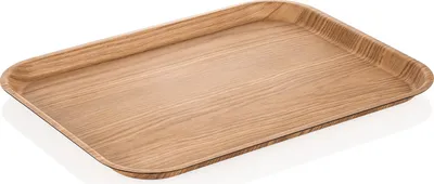 Obrázek produktu pro Protiskluzový gastro tác vzhled dřeva Skandinávský design čtvercový 46 x 35 x 2,5 cm