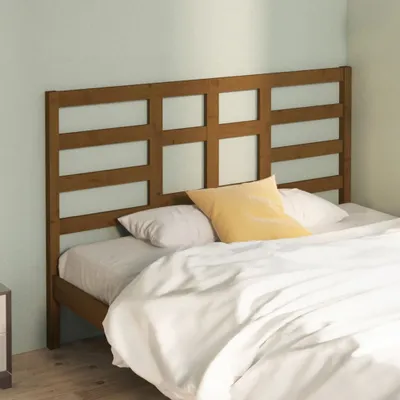 Produktbild von Bett-Kopfteil Honigbraun 166x4x104 cm Massivholz Kiefer , Kopfteile Design 2024