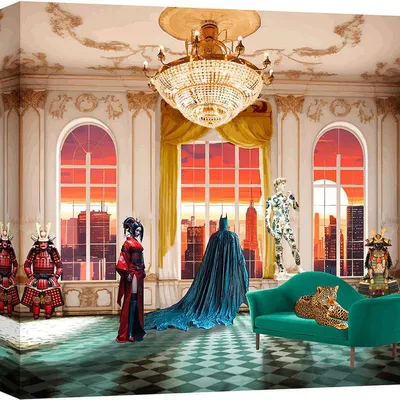 Obrázok produktu pre Po Art obraz na plátne - Gerard Madau - Surrealoft, Palác - 70x70 cm