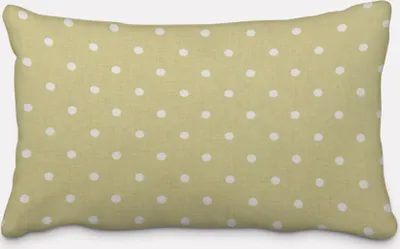 Produktbild von SCHÖNER LEBEN. Kissenhülle Full Stop Punkte oliv grün weiß Größe 40x60cm (HxB) 40x60cm (HxB) Größe