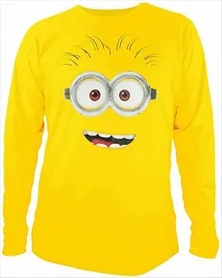Produktbild von T-Shirt long Minions Face XL Longsleeve gelb