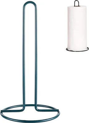 Image de Porte-rouleau de cuisine en fer – Distributeur de papier essuie-tout noir pour la cuisine ou la salle de bains
