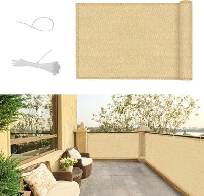 Immagine prodotto di Recinzione di sicurezza privata in HDPE resistente alle intemperie - 90 x 600 cm - A prova di sabbia - Protezione per il vostro giardino.
