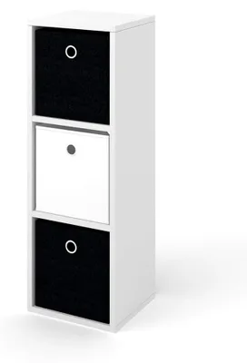 Produktbild von Raumteiler Hylda, Weiß, 28,4 x 82,8 cm, zur Raumtrennung und Aufbewahrung von Büchern und Boxen