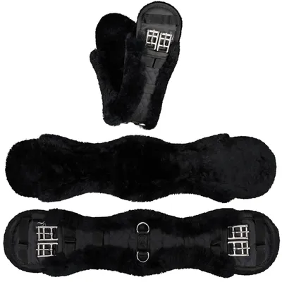 Obrázok produktu pre Equinate krátky podväzok Luke anatomická jahňacia koža 60cm čierna