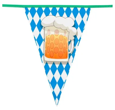 Productafbeelding van PVC vlaggenketting voor bierfeest, 6 meter