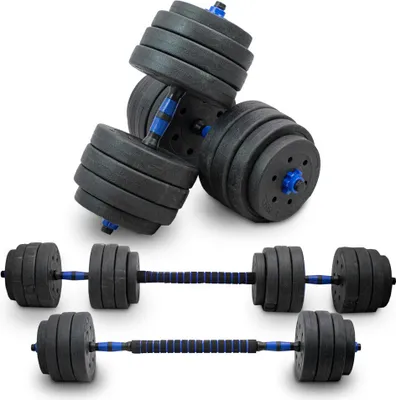 Produktbild von Lacestone 2in1 Hantelset 40 Kg Kurzhantel Langhantel Set Hanteln Krafttraining Gewichte MS-18214