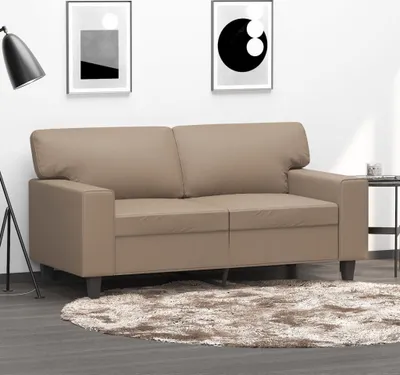 Produktbild von "2026 Promotion" 2-Sitzer-Sofa - Polstersofa - Cappuccino-Braun 120 cm Kunstleder - Klassische Sofas CC21832