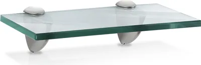Zdjęcie produktu dla Jopassy półka szklana 20x10x0,8 cm z uchwytem Półka szklana Półka ścienna Półka łazienkowa Półka wisząca Półka szkło przezroczyste