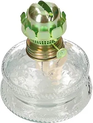 Produktbild von KOTARBAU Öllampe Mit Spiegel & Dochthalter Petroleumlampe 35,5 cm Höhe Befüllbar Antik Sturmlaterne Glaskolben Tischlampe Laterne Oil lamp Gartenlampe