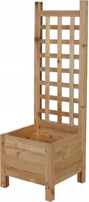 Produktbild von Holz Blumenkasten mit Rankgitter Spalier Pflanzkübel Kletterpflanzen Rankhilfe 10895