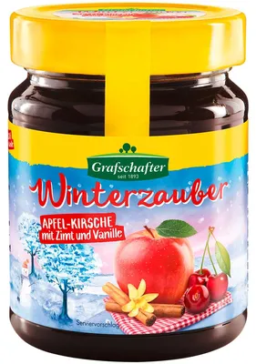 Produktbild von Grafschafter Winterzauber Apfel Kirsche mit echter Vanille 320g