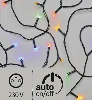 Produktbild von LED-Weihnachtskette, 4 m, 40 LEDs, außen und innen, mehrfarbig, Timer