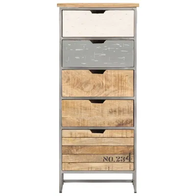 Produktbild von vidaXL Beistellschrank mit Schubladen 45x30x105 cm Mango Massivholz