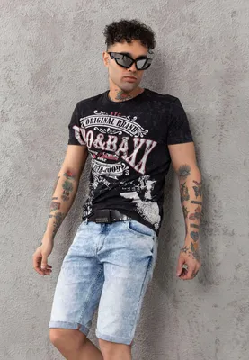 Immagine prodotto di Pantaloncini Capri da uomo modello CK266 con elegante ricamo del marchio