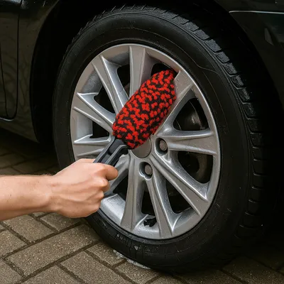 Produktbild von Microfaser Auto Felgenbürste Kratzfreie Reinigung mit sicherem Griff