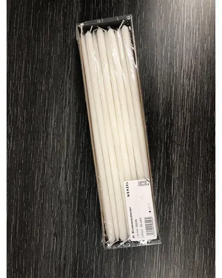 Immagine prodotto di Candele decorative Bolsius Bloemsteek, confezione da 24 pezzi, colore bianco, dimensioni 300/9