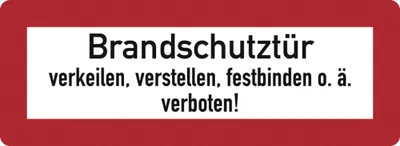 Produktbild von Aufkleber Brandschutztür verkeilen, verstellen, festbinden o.ä. verboten! 74x210mm