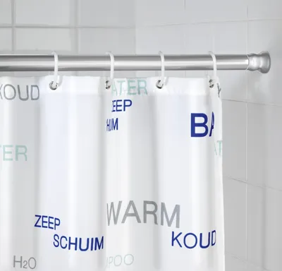Zdjęcie produktu dla Teleskopowy drążek do zasłony prysznicowej, Ø 2 cm, 110-185 cm, chrom, WENKO