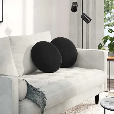 Produktbild von Set mit 2 Samt-Sitzkissen für Stühle
