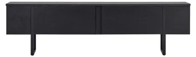 Produktbild von Skye Decor, Hochwertiger TV-Ständer, 180 x 50 x 30 cm, 100% melaminbeschichtete Spanplatte, 18 mm dick, Schwarz, Modernes & Industrielles Design für Ihr Zuhause.