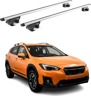 Image de Barres de toit transversales ABE pour Subaru XV 2012-2017 5 P Alu Gris 2x