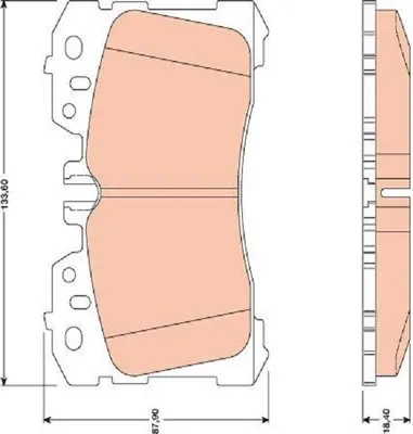 Produktbild von Trw Bremsbelagsatz, Scheibenbremse Vorderachse GDB3473