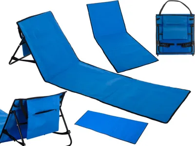 Produktbild von Faltbare Strandmatte mit Rü ckenlehne 150x47x48cm