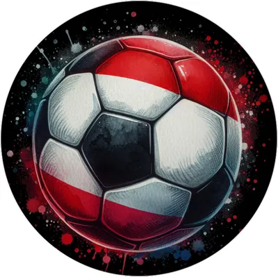 Produktbild von Fußball Österreich Flagge Magnet rund