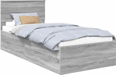 Zdjęcie produktu dla vidaXL Rama łóżka szara Sonoma 100 x 200 cm materiał drewnopochodny