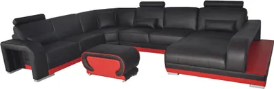 Zdjęcie produktu dla Sofa narożne, design, tapicerowane, narożna kanapa, zestaw wypoczynkowy, narożna sofa, kształt U + port USB