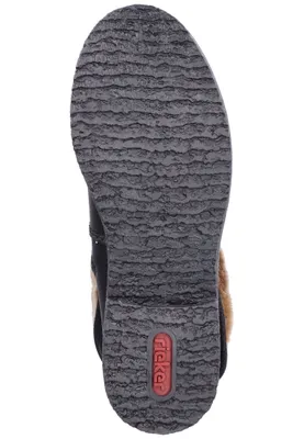 Produktbild von Rieker warme Damen Stiefelette mit flauschigem Plüschrand Z5054, Größe:42 EU, Farbe:Schwarz