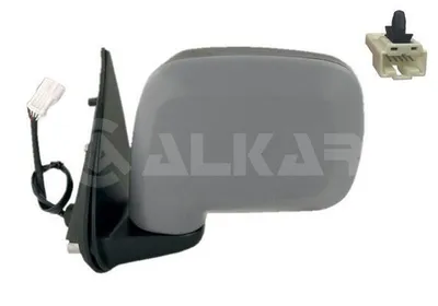 Produktbild von ALKAR 6121552 Außenspiegel Seitenspiegel Links für NISSAN TERRANO II (R20) Beheizt Konvex Grundiert Elektrisch