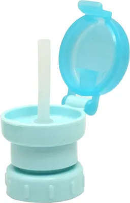Produktbild von Strohhalm Deckel Schraubverschluss Reisen Baby Wasserflasche Verschluss, Farbe:Blau