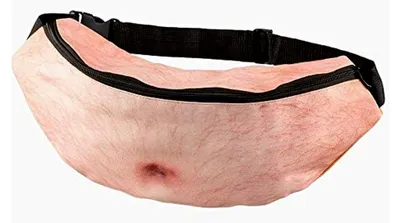 Produktbild von Haarige Bierbauch Tasche Bauchtasche Hip Bag Wampe JGA Trash Junggesellenabschied