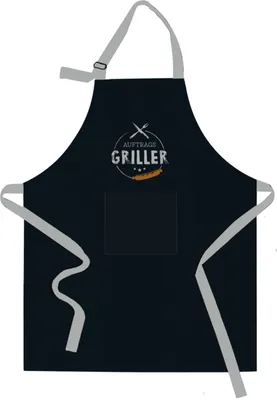 Produktbild von Kochschürze, Grillschürze, Schürze Auftragsgriller, 66 x 85 cm, schwarz
