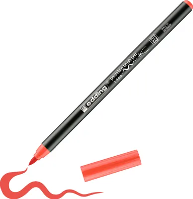 Produktbild von Edding Porzellanpinselstift 4200 1-4 mm korallenrot