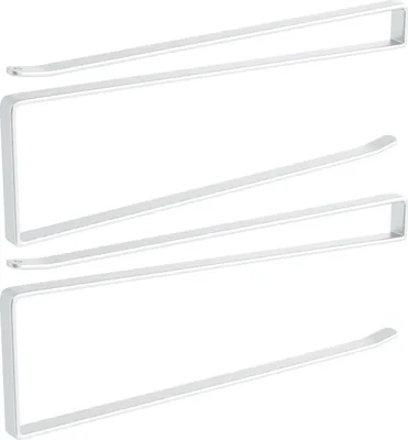 Immagine prodotto di Intirilife 2x porta rotoli di carta in bianco - supporto a Z, moderno e salvaspazio, per rotoli di carta e altri oggetti