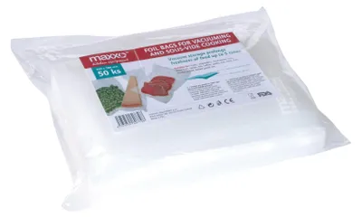 Immagine prodotto di Sacchetti sottovuoto professionali per alimenti, confezione da 100 pezzi