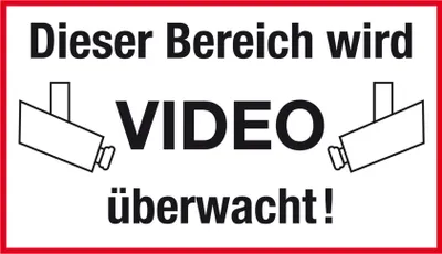 Produktbild von Conmetall Hinweisschild Dieser Bereich wird Video überwacht! 25 x 15 cm