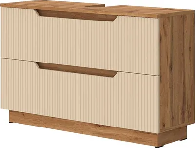Produktbild von Waschbeckenunterschrank Vicco Lotta Cashmere 99.4 x 62.5 cm mit 2 Schubladen, Model 58673