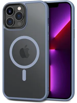 Obrázek produktu pro Pouzdro na iPhone 13 Pro s ochranou fotoaparátu, kompatibilní s MagSafe, odolné proti nárazům a poškrábání, magnetické, průhledné, světle modré