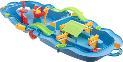 Produktbild von Starplast Water Fun Trolley in Blau | Klappbare Wasserbahn in Koffer mit Zubehör | Wasserspielzeug aus Kunststoff