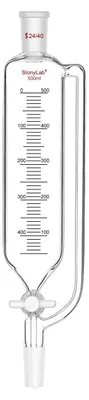 Produktbild von Druckausgleichsbehälter, Absolventenmodell, Trichteraufsatz – 500 ml mit PTFE-Absperrhahn