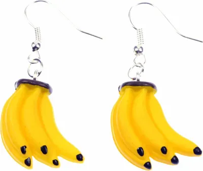Produktbild von Banane Ohrringe Miniblings Hänger Bananenohrringe Sommer Obst Karneval Kunststoff