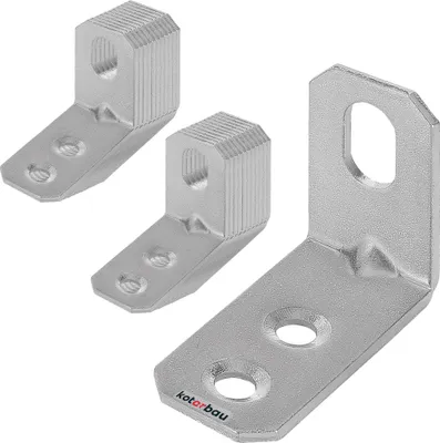 Produktbild von KOTARBAU® 25er Set Verstellwinkel 25 x 35 x 16 mm Einfassungswinkel Winkelverbinder Eurowinkel Langloch Regulieröffnung Sicke Holzverbinder Montagewinkel
