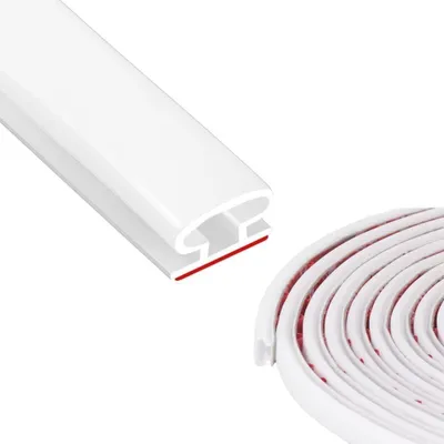 Productafbeelding van Zelfklevende D-profiel afdichtingsstrip, 8 meter, rubber, voor deuren en ramen