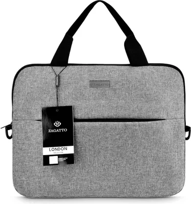 Produktbild von Zagatto 17,3 Zoll Laptop-Tasche Notebooktasche Laptoptasche ZG636 Grau Herren Damen Aktentasche Notebook Schutzhülle Sicher Schutztasche sleeve