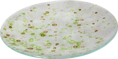 Produktbild von Glasteller Design Country Fusing Glas ca. Ø20cm Handmade Grün